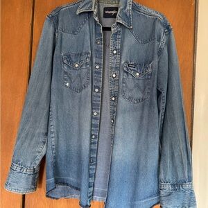 Wrangler Classic Blue Denim Button-Up